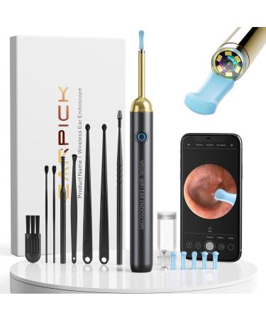 KAUGIC Ear Wax Removal Tool Camera - Premium Ear Cleaner with Camera - Earwax Remover Tool with 8 Pcs Ear Picker Set - Otoscope with 1080P 500W HD Waterproof Ear Camera for iPhone & Android Len 3.5mm