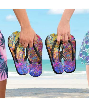 Mnsruu Autumn Tree Maple Leaf Flip Flops | Comfortable Sandals for Men & Women | Home Hotel Spa & Travel Slippers - Buy Online on GoSupps.com