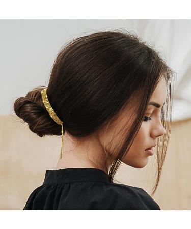 ANCIRS Rhinestone Tassel Ponytail Hair Clips - Stylish Hair Claws for Women - Large Glitter Hair Pins for Girls - Buy Online on GoSupps.com