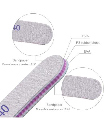 Uraqt 15-Piece Double-Sided Nail File Set - 180/240 Grit Disposable Files for Gel Nails - Purple Banana Tools & Accessories - Buy Online on GoSupps.com