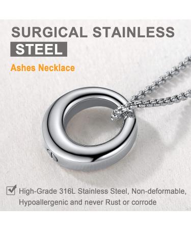 U7 Women's Cremation Urn Necklace - Celtic Knot Dog Feet & Wings Designs - Stainless Steel Cylinder Pendant for Ashes - Unique Burial Jewelry - Buy Online on GoSupps.com