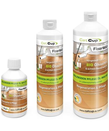 Catcup Floorwax Bio - Natural Wooden Floor & Parquet Care with Beeswax | 1L Eco-Friendly Concentrate - Buy Online on GoSupps.com