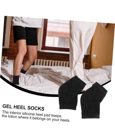 Beatifufu 2 Pairs Gel Heel Socks Original Gel Socks Gel Ankle Socks Anti-Cracking Ankle Socks Open Toe Socks Gel Lining Cracked Feet Socks Essential Oils Socks Foot Moisturizing Socks Cotton - Buy Online on GoSupps.com
