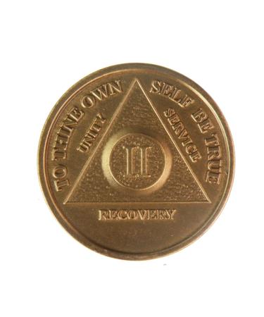 2 Year Bronze AA (Alcoholics Anonymous) - Sober / Sobriety / Birthday / Anniversary / Recovery / Medallion / Coin / Chip