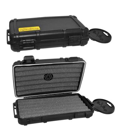 Cigar Caddy Travel Series - Travel Humidor - Black XL - Holds up to 5 Cigars