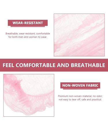 ARTIBETTER 100Pcs Disposable Hair Net Caps - Pink Bouffant Caps for Women - Ideal for Food Service - Elastic Head Cover - Buy Online on GoSupps.com