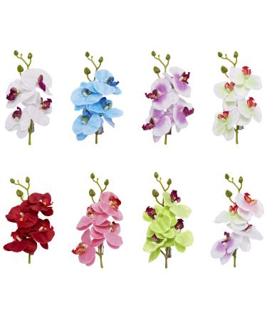 8 Pack Fake Artificial Large Silk Orchid Flower Hair Clips Barrettes Realistic Floral Alligator Clip Brooch Pins Tropical Hibiscus Hair Piece Beach Holiday Wedding Party Hawaiian Accessories for Women - Buy Online on GoSupps.com
