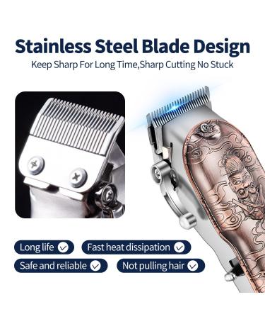 Roziapro Rose Gold Hair Clippers for Men - Professional T-Blade Trimmer & Cordless Beard Grooming Kit - Buy Online on GoSupps.com