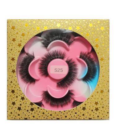 Buy 5 Pairs of Natural 3D Faux Mink Lashes - Fluffy Reusable & Handmade Cat Eye Look - Buy Online on GoSupps.com