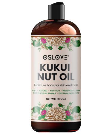 Pure Kukui Nut oil- Cold Pressed, use for lotions, soaps, serums, body butters and more. Great for skin and hair care-12 oz (12 oz) 12 Fl Oz (Pack of 1)