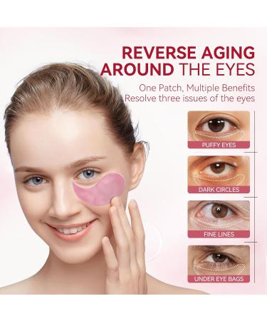 BREYLEE Lot de 60 patchs pour les yeux en forme de rose pour les yeux gonfl s hydrate am liore et raffermit le contour des yeux convient pour les femmes et les hommes. - Buy Online on GoSupps.com