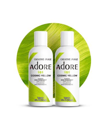Adore Shining Semi Permanent Hair Color Cosmic Yellow (161) 118ml Cosmic Yellow 118 ml (Pack of 1)