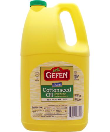 Gefen Pure Cottonseed Oil 96oz Easy Pour Bottle with Handle Great for Frying Beignets Certified Kosher - Buy Online on GoSupps.com
