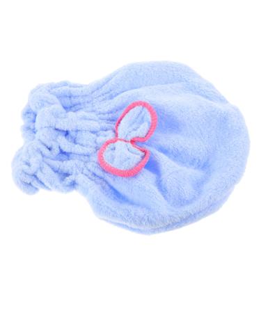 MAGICLULU 2pcs Elastic Shower Hair Ties Towel Shower Cap for Women Hair Drying Cap Shower Cap Hair Ties for Women Hair Bathing Cap Shower Cap for Hair Towel Take a Bath Child Dark Bluex2pcs mediumx2pcs