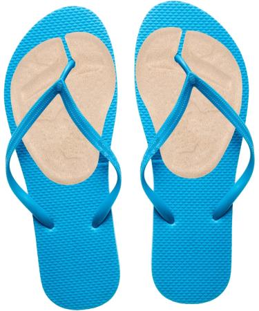 5 Pairs Blue Palm Rest Sandals - Comfort Foot Pads & Cushions for Ball of Foot Relief | Non-Slip Gel Slippers for Ultimate Comfort - Buy Online on GoSupps.com