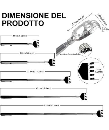 Xanewza 4-Piece Portable Back Scratcher & Massager - Telescopic Bear Paw Design for Ultimate Relief - Buy Online on GoSupps.com