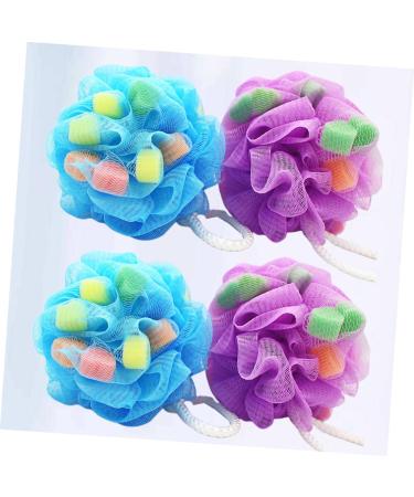 Shop Housoutil 4pcs Colorful Home Bath Balls | Super Soft Shower Sponge for Adults & Kids - Perfect for Relaxing Baths - Buy Online on GoSupps.com