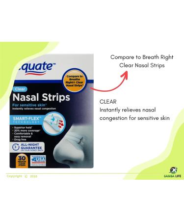 Samba Life 30 Ct Nose Strips for Snoring & Nasal Relief Bundle + Blindfold Eye Mask for Sleeping - Sensitive Skin Clear - Buy Online on GoSupps.com