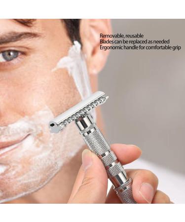 Haofy Vintage Razor - Ergonomic Rustproof Classic Manual Razor for Men | Perfect for Home Hairdressers Salons & Travel - Ideal Gift - Buy Online on GoSupps.com