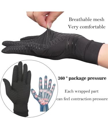 Buy 5R Arthritis Gloves for Women & Men | Copper Fit Full Finger Compression Support Gloves - Large Size - Buy Online on GoSupps.com