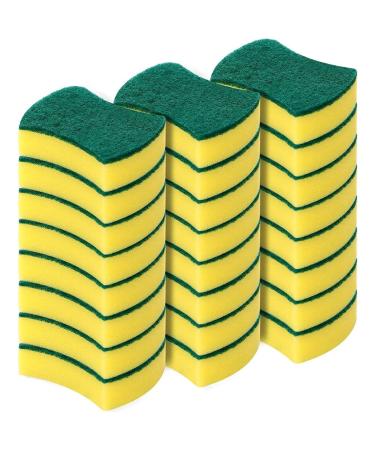 Kitchen Cleaning Sponges 24 Packs Eco Non-Scratch for Dish Cleaning Scrub Sponges Dish Cleaning Scrub Sponges