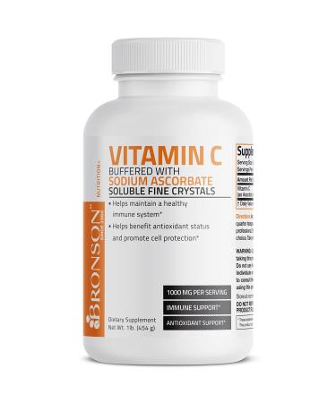 Buffered Vitamin C Powder Ascorbic Acid Buffered with Sodium Ascorbate Soluble Fine Crystals Promotes Healthy Immune System and Cell Protection Powerful Antioxidant - 1 Pound (16 Ounces) 1 Pound (Pack of 1) - Buy Online on GoSupps.com