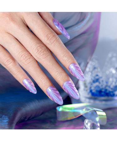 RARJSM Mermaid Pearl Gel Nail Polish - Glitter Pearlescent Shell, Soak Off LED UV Curing, DIY Manicure, Pink Beige/Blue Green/Purple Shimmer, Swirl Thread Effect - Mermaid Pearl Collection - Buy Online on GoSupps.com