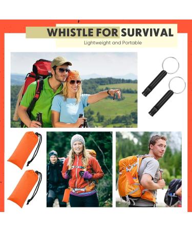 12 Set Emergency Sleeping Bag Survival Bivvy Sack Blanket with Whistles Lightweight Portable Thermal Survival Bag Thick Mylar Tent with Hood Extension Nylon Stuff Sack for Camping Hiking Outdoor - Buy Online on GoSupps.com