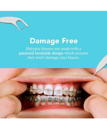 Platypus Orthodontic Flossers for Braces - 30 Count Bag (Pack of 4) | Unique Design Fits Under Arch Wire, Floss Entire Mouth in Less Than 2 Minutes | Increases Compliance by 84% - Buy Online on GoSupps.com