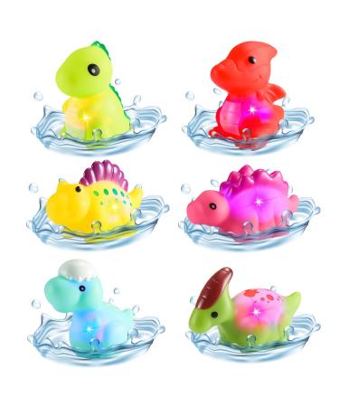 EUCOCO Bath Toys for 1 2 3 4 5 Year Olds Dinosaur Toys for Boys Gifts for 1-5 Year Old Boys Girls Light Up Bath Toys Birthday Gifts for Kids Toddler Bath Toys Boys Toys age 1-5 Color-b