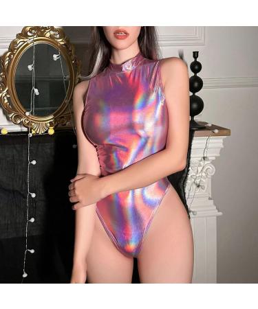 Shop Women's Shiny Ballet Suit - Long-Sleeved Metallic Dance Jersey & Jumpsuit | Stylish Gymnastics Dancewear in Silver & Pink - Buy Online on GoSupps.com