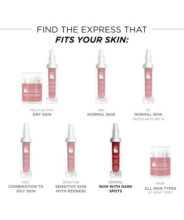 IDC Dermo Express Crystal Cream | Brightening Face Serum | Hydrates Brightens Evens Skin Tone | Perfect for Day and Night | Uneven Skin with Dark Spots | 30mL / 1 fl. oz - Buy Online on GoSupps.com