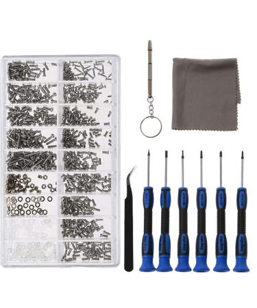 Glasses repair tool set glasses screwdriver set with glasses screws set and curved tweezers in different sizes microphone