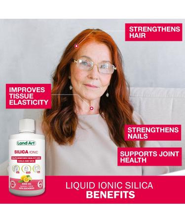 Liquid Ionic Silica Supplement - 500ml - for Skin Hair and Nails -Great Taste- Fast Absorption - Vegan - Non-GMO Gluten Free Sugar Free 33 Doses - Made in Canada - Buy Online on GoSupps.com