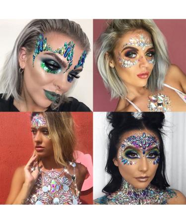 Lady Up Face Gems Stick On Rhinestones Mermaid Bindi - Halloween Festival & Party Temporary Tattoos - Buy Online on GoSupps.com