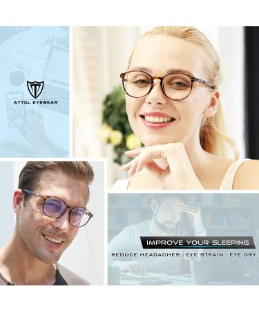 Attcl Unisex Blue Light Filter Glasses - UV Block Headache Reduction Gaming Glasses - Stylish Leopard Design for Eye Protection - Buy Online on GoSupps.com