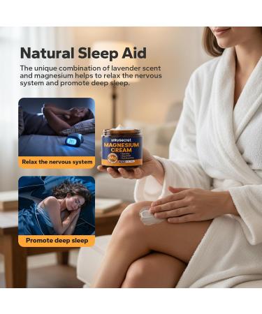 SilkySecret Magnesium Cream (5.3 Oz) Nighttime Magnesium Cream Relief and Relaxation with Lavender Scent Calming Magnesium Body Butter for All Skin Types - Buy Online on GoSupps.com