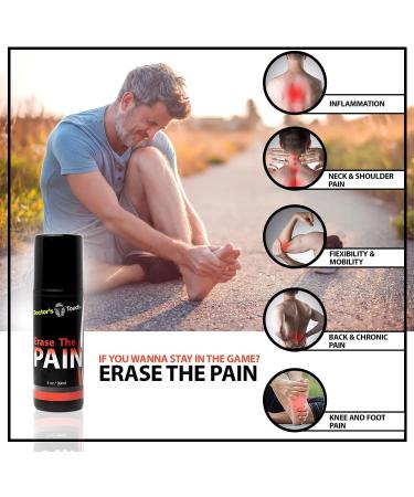 Doctor's Touch Erase The Pain Relief Roll On - Fast Acting Topical Relief for Nerves, Joints & Muscle Soreness - Buy Online on GoSupps.com