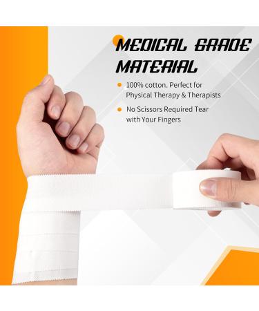White Athletic Sports Tape 3 Pack - 1.5in x 45ft | Easy to Tear No Sticky Residue | Ideal for Climbing & Boxing - Buy Online on GoSupps.com