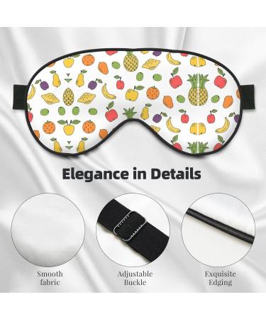 SSIMOO Banana Strawberry Pineapple Sleep Mask | Adjustable & Breathable Eye Mask for Comfortable Sleep | Fashionable Black Design - International Shipping Available - Buy Online on GoSupps.com