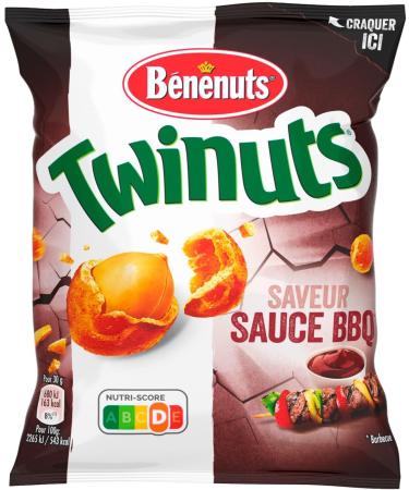 B n nuts Twinuts Crunchy Coated Peanut Barbecue Flavor 150g - Buy Online on GoSupps.com