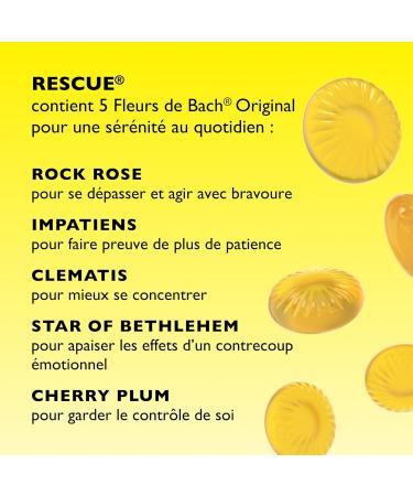 RESCUE Apple Mint Lozenges Natural Emotional Wellness 5 Original Bach Flowers Ideal for Travel Daily Stress Sugar Free 50g Box - Buy Online on GoSupps.com
