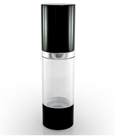 Luxe Airless Bottle 30 ML - Glossy Black & Clear - Premium Skincare Packaging | International Shipping - Buy Online on GoSupps.com