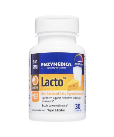 Enzymedica Lacto Most Advanced Dairy Digestion Formula 30 Capsules