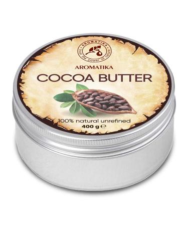 Cocoa butter 400g - cocoa butter unaffected - native pure & natural - cocoa butter for lip care - intensive care for face - body - hair - cocoa butter for beauty 400 g (1 Pack)