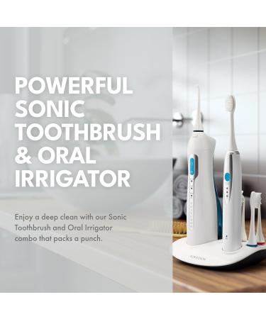 Buy ToiletTree Products Poseidon Irrigator & Toothbrush Combo | Rechargeable Sonic Toothbrush & Oral Irrigator for Oral Health | Extra Tips Included - Buy Online on GoSupps.com