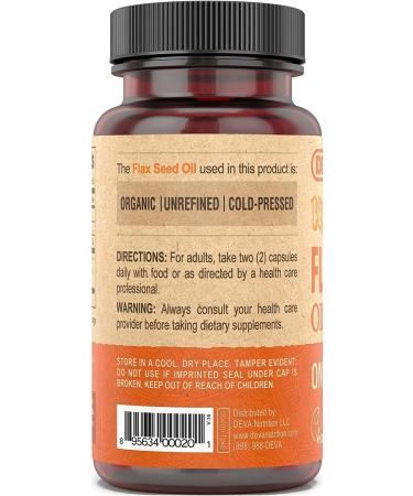 Deva Vegan Vitamins Flaxseed Oil 90 Count - Buy Online on GoSupps.com