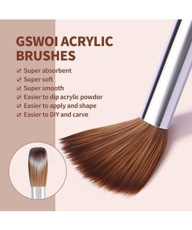 100% Kolinsky Acrylic Nail Brush Size 12 - Wood Handle Extension Application Tool for Salon and DIY Manicure - Buy Online on GoSupps.com