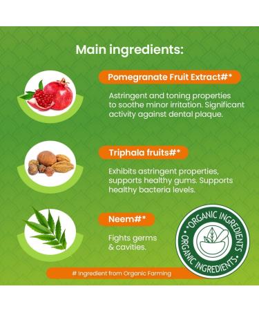 Ecocert Cosmos Natural certified Himalaya Botanique Neem and Pomegranate Toothpaste with organic plant extracts fights plaque whitens teeth fluoride free SLS free 75 ml - Buy Online on GoSupps.com