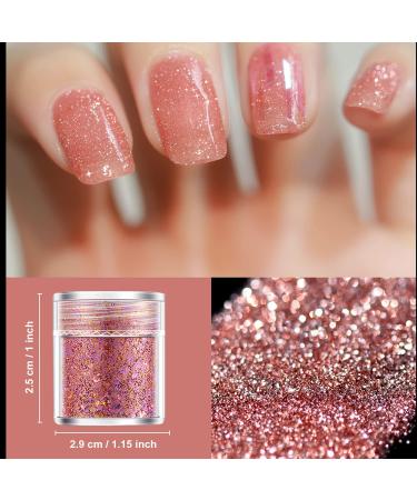 12 Colors Glitter Powder Set - Opal Holographic Chunky Glitter for Festivals Nail Art & DIY Crafts - Buy Online on GoSupps.com